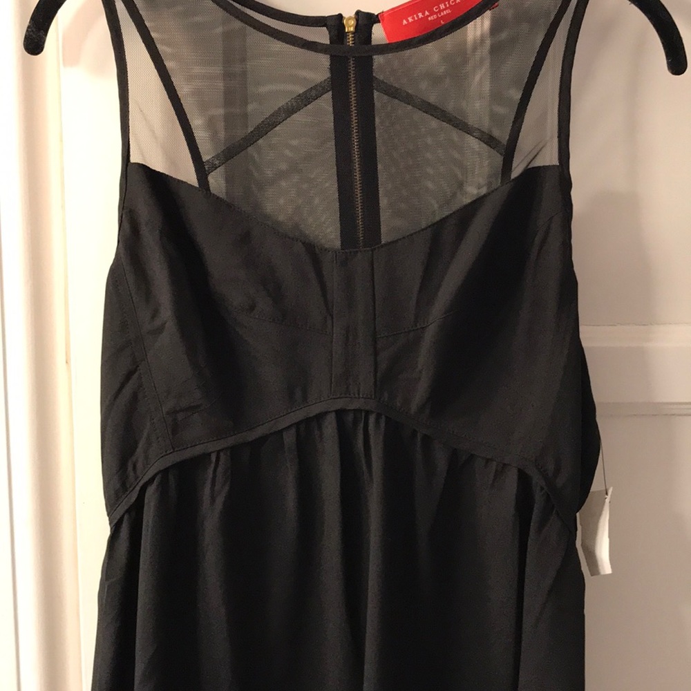 Akira Chicago black chiffon blouse